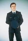 Feuerwehr Uniform Sakko Sachsen-Anhalt / Th&uuml;ringen 55/45 Polyester/Schurwolle Kammgarn-Serge 58/60