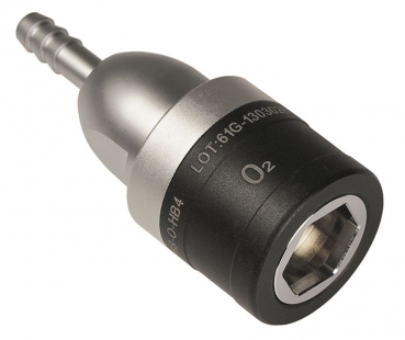 DIN-Kupplung ZGA mit Schlauchanschluss für Gasgewebeschläuche Sauerstoff