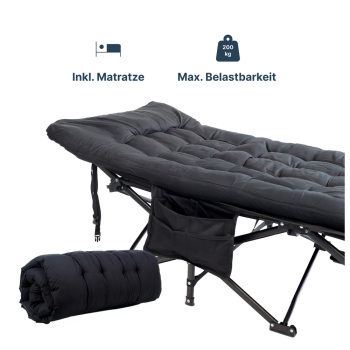 Dönges Feldbett klappbar mit Matratze, 200kg mit Tragetasche