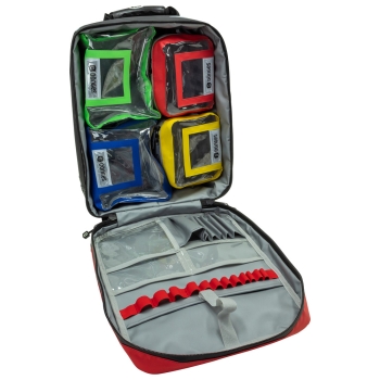 Dönges Notfallrucksack SEG mit Innentaschen, rot/schwarz, 360 x 420 x 190 mm leer