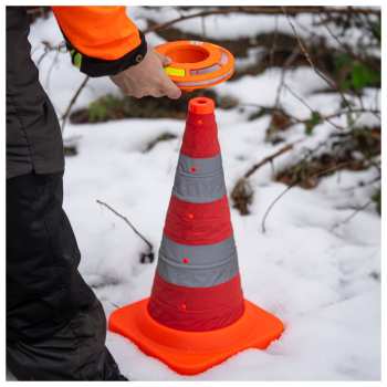 Dönges LED-360° Signalleuchten-Set für Verkehrsleitkegel im Koffer