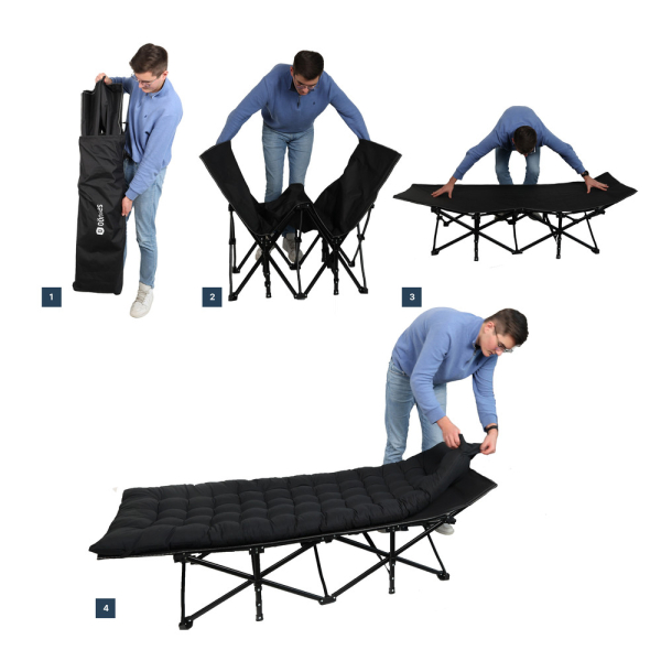 Dönges Feldbett klappbar mit Matratze, 200kg mit Tragetasche