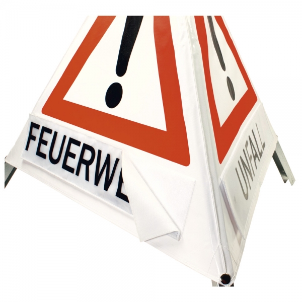 Dönges Klett-Faltsignal, 700 mm, Tagesleuchtfarbe, Feuerwehr, Unfall, Ölunfall