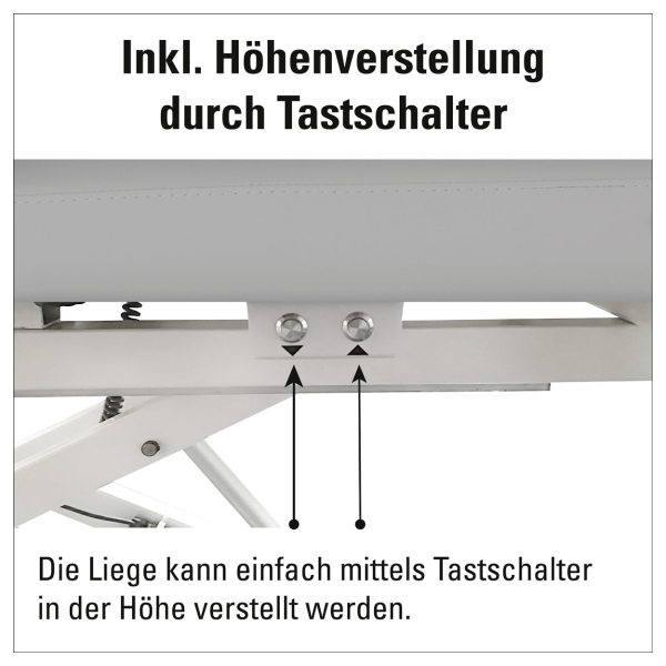 Therapieliege HWK Impuls Viernheim Akku, 3-tlg., mit 3-tlg. Kopfteil, 195x65x49-107 cm