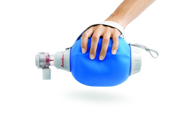 Beatmungsbeutel Ambu Mark IV mit Silikon-Maske Gr. 2 und 5 und Sauerstoffreservoirbeutel