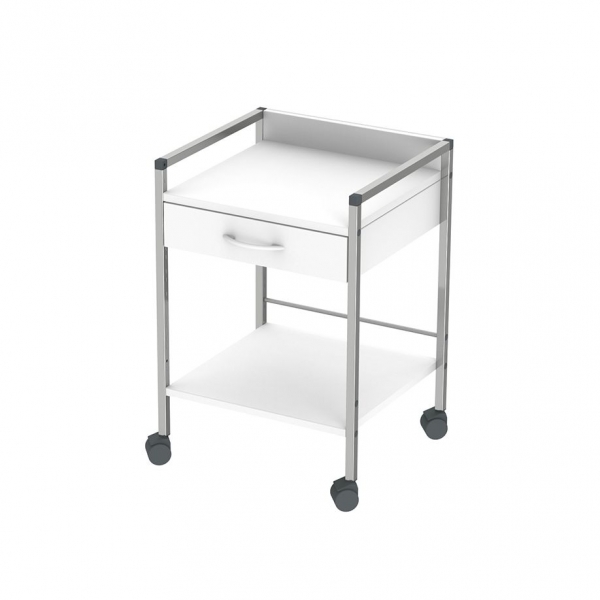 Variocar 45 Basiswagen 705 mm hoch, mit 1 Schublade, weiß