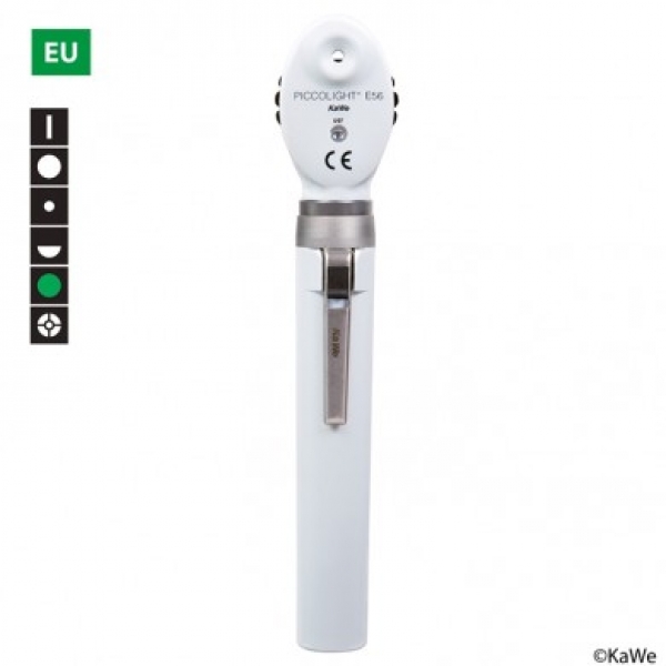 KaWe PICCOLIGHT E56 Ophthalmoskop 2,5 V stone, XH, Griff AA, 6 Blenden