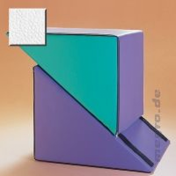 Stufenbettwürfel, weiß 50 x 50 x 45-55 cm, verstellbar
