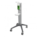 bravo Hygienewagen 1, grau, mit Desinfektionsmittelspender, inkl. Abtropfschale